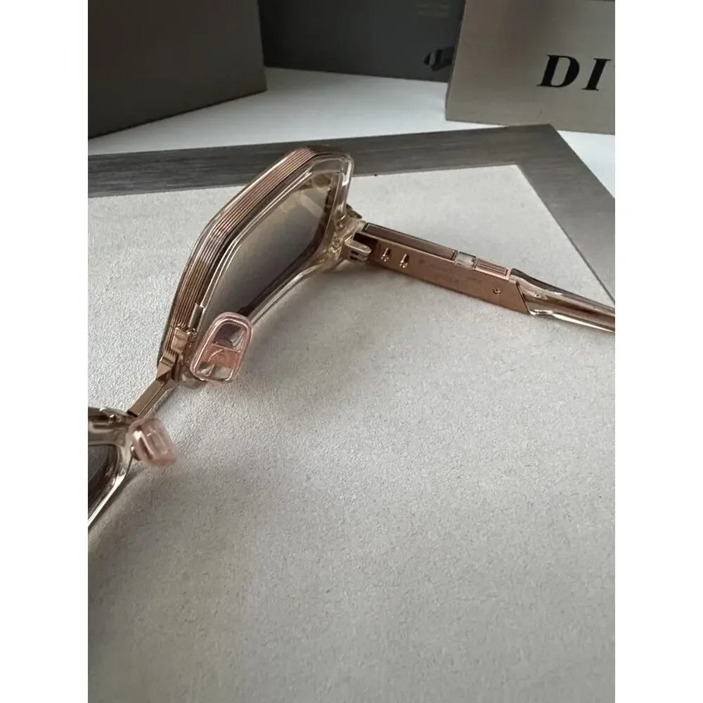 DITA MACH NINE DTS 478 02 Khaki Crystal Rose Gold Grey Sunglasses AUTHENTIC